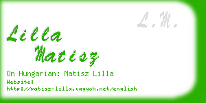 lilla matisz business card